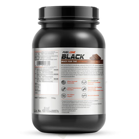 Muscleblaze Fuel One Black With 3 G Creapure & Added Testosterone Blend (Chocolate | 750 G / 1.6 Lb)