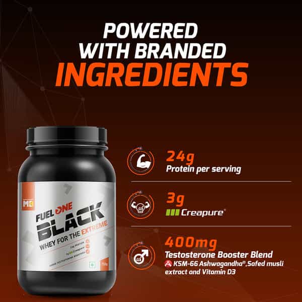 Muscleblaze Fuel One Black With 3 G Creapure & Added Testosterone Blend (Chocolate | 750 G / 1.6 Lb)