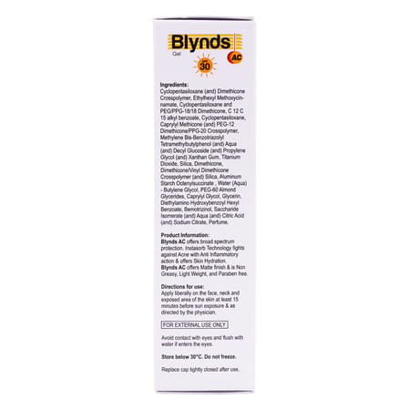 Blynds Ac Gel Spf 30 50gm