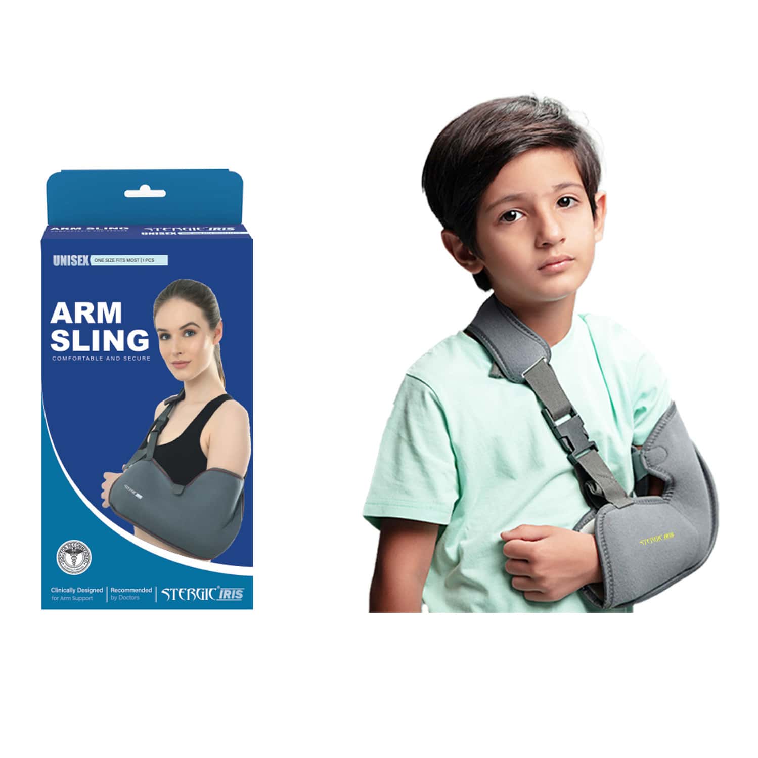 Stergic Iris Arm Sling For Shoulder Support | Fracture Support | For Kids Upto 5 Yr. - Xs Size
