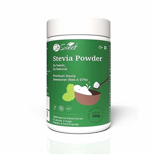 So Sweet Stevia Powder 200Gm Sugar Free Zero Calorie Sweetener (Pack Of 2)