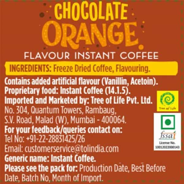 Beanies Flavoured Instant Coffee - Chocolate Orange 50G