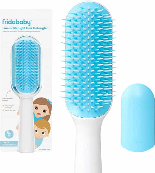 Fridababy Fine Or Straight Hair Detangler | Baby Hair Brush With Soft Bristles | 1 Count