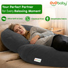 Oyo Baby Maternity Pillows With Washable Premium Velvet Cover | C-Shaped Maternity Pillow (Grey)