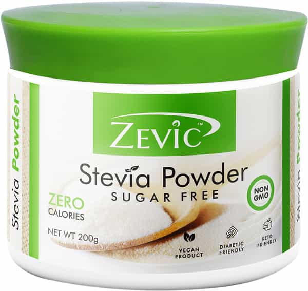 Zevic Stevia Powder Sugar Free -Zero Calorie - 200 Gm Jar