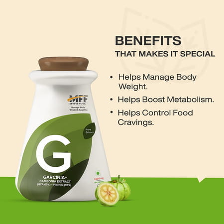Myfitfuel Garcinia Cambogia Extract (Hca 65%) With Piperine 95% | (1500mg) | 180 Capsules