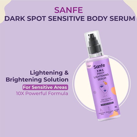 Sanfe Spotlite Sensitive Body Serum For Dark Underarms | Inner Thighs And Sensitive Areas 50g