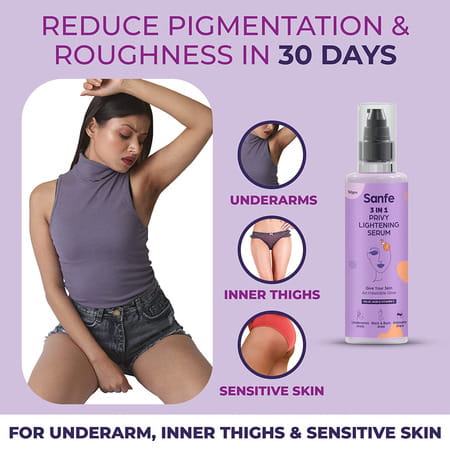 Sanfe Spotlite Sensitive Body Serum For Dark Underarms | Inner Thighs And Sensitive Areas 50g
