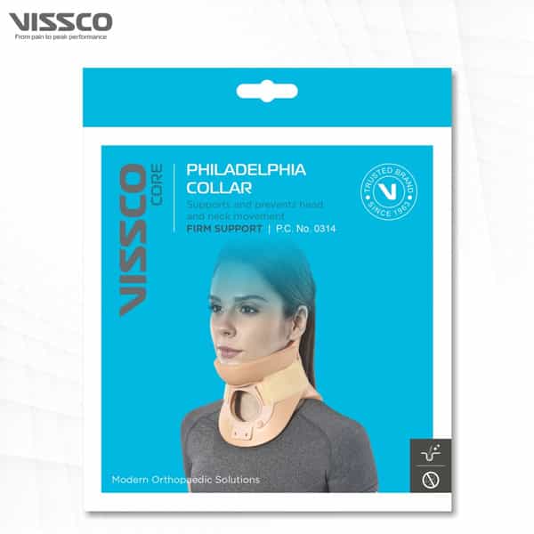 Vissco Cervical Collar (Philadelphia)|Provides Firm Support &Prevents Neck Movement - Medium(Beige)