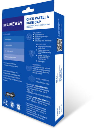 Liveasy Ortho Care Open Patella Knee Cap Large