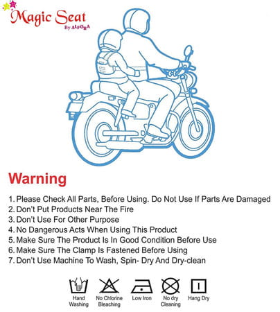 Magic Seat- 2 Wheelerkids Safety Seat Belt For 2 Wheelers (Purple-Universe)