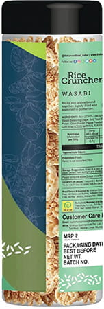 The Harvest Bowl Rice Crunchers/Crackers - Gluten Free - No Transfat - No Added Msg - Wasabi - 120gm