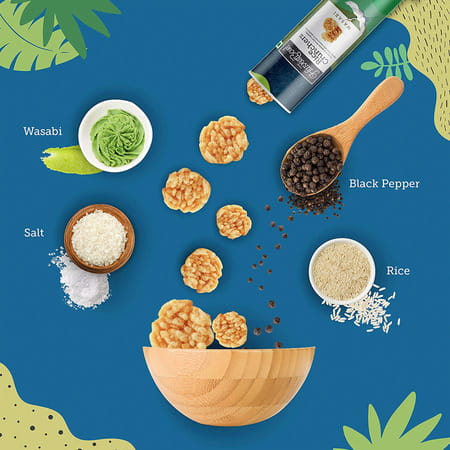 The Harvest Bowl Rice Crunchers/Crackers - Gluten Free - No Transfat - No Added Msg - Wasabi - 120gm