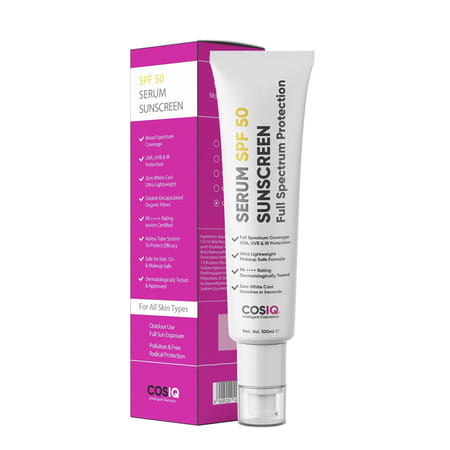 Cos-Iq Outdoor Sunscreen Serum Spf 50 Pa++++ Broad Spectrum 100ml Uva Uvb And Ir Protection
