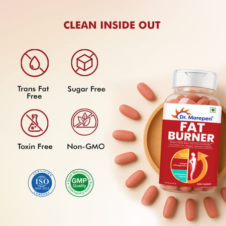 Dr. Morepen Fat Burner | Appetite Control Weight Management & Metabolism Support | Tablets | 60 No'S