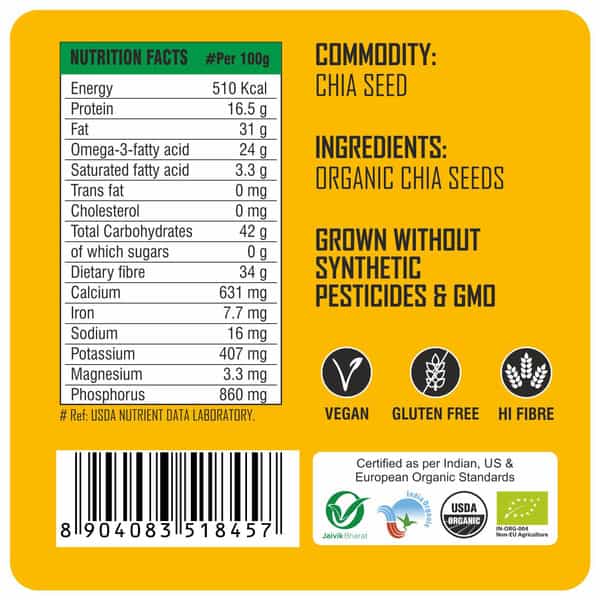 24 Mantra Organic_chia Seeds 350Gm | Pack Of 2