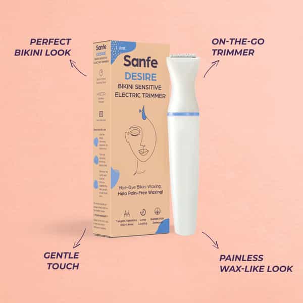 Sanfe Desire Facial Soft Touch Electric Trimmer For Perfect Facial Hair Upto 2 Hours Running Time