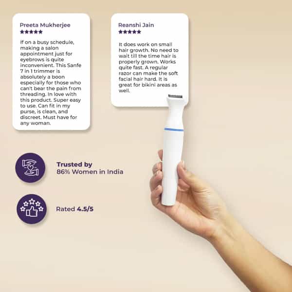 Sanfe Desire Facial Soft Touch Electric Trimmer For Perfect Facial Hair Upto 2 Hours Running Time