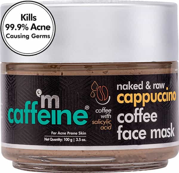 Mcaffeine Anti Acne Cappuccino Coffee Face Mask - Clay Face Pack With Salicylic Acid For Oil Control