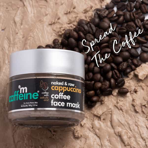 Mcaffeine Anti Acne Cappuccino Coffee Face Mask - Clay Face Pack With Salicylic Acid For Oil Control