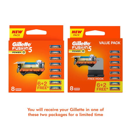 Gillette Fusion Power 5 Shaving Blades Pack Of 8