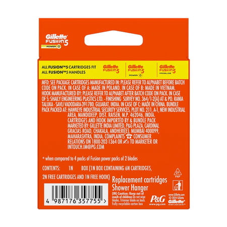 Gillette Fusion Power 5 Shaving Blades Pack Of 8
