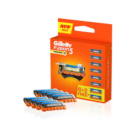 Gillette Fusion Power 5 Shaving Blades Pack Of 8