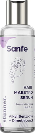 Sanfe Stunner Dimethiconol Hair Maestro Serum For Grey Hair & Split Ends Control -100 Ml