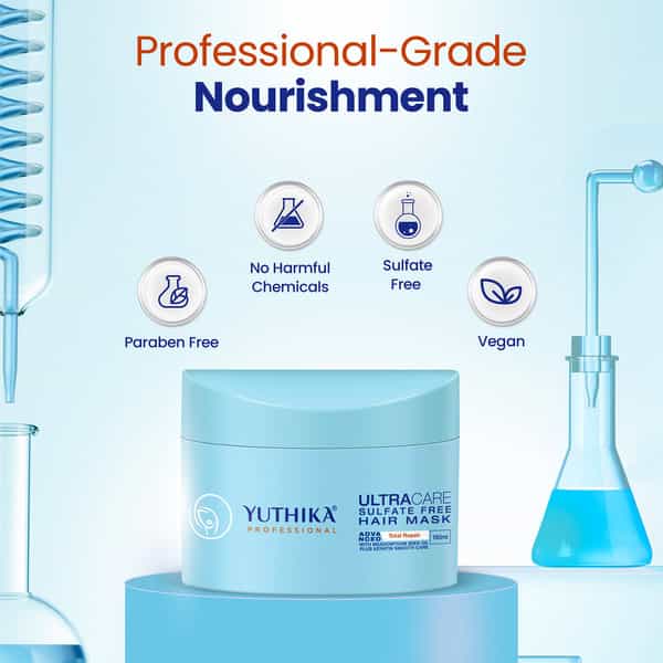 Yuthika Ultracare Sulfate Free Hair Mask 150Ml | Professional Repair Mask For Dull Dry Brittle Hair