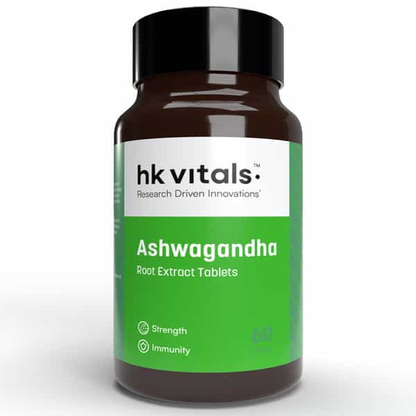 Hk Vitals Ashwagandha Plus With Tulsi Extract 500Mg (60 Tablets) | Improves Muscles Strength