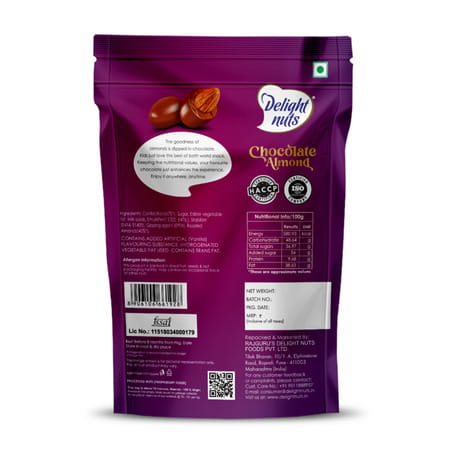 Delight Nuts Chocolate Almonds - Premium Quality 200gm