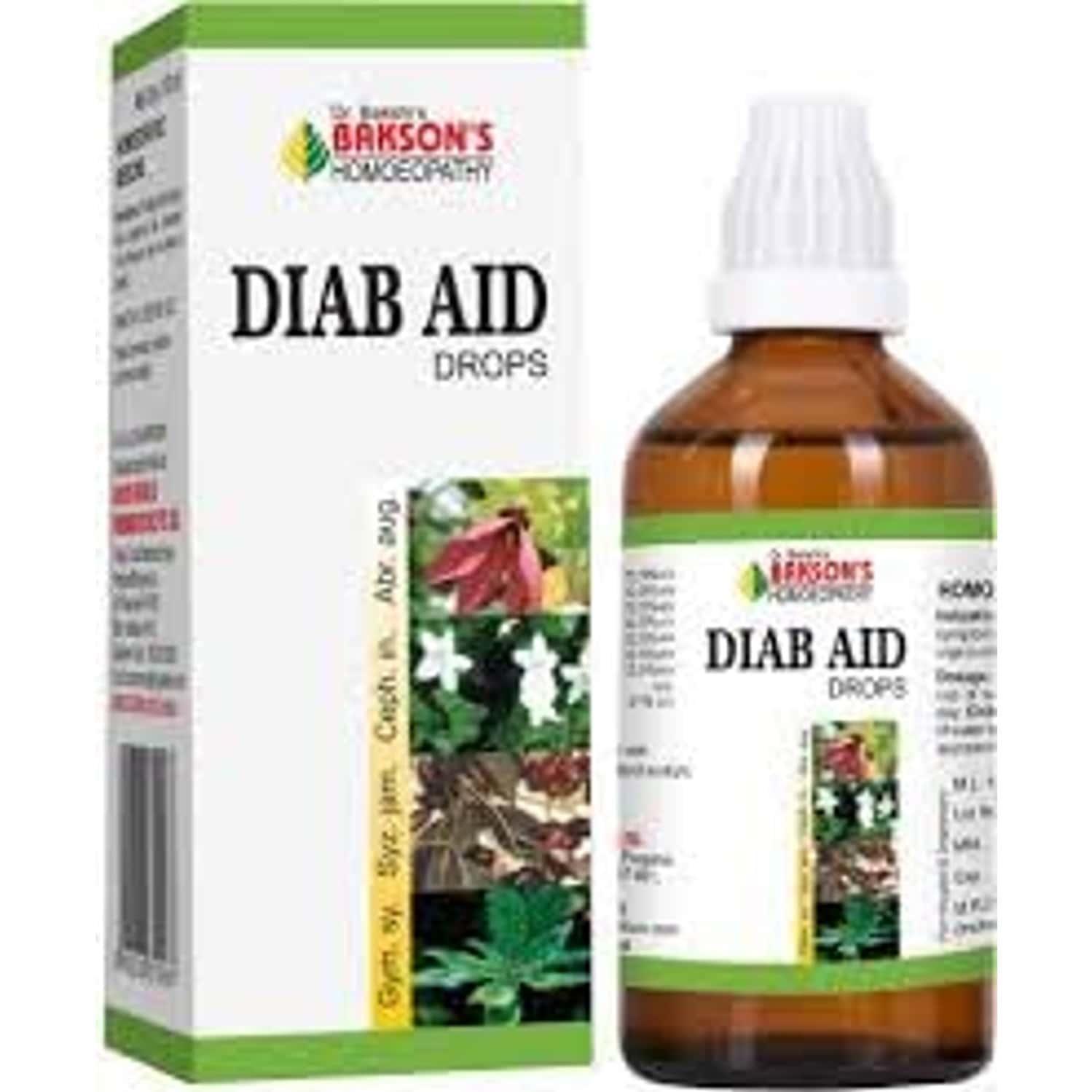 Baksons Homoeopathy Diab Aid Drops Pack Of 2 30 Ml