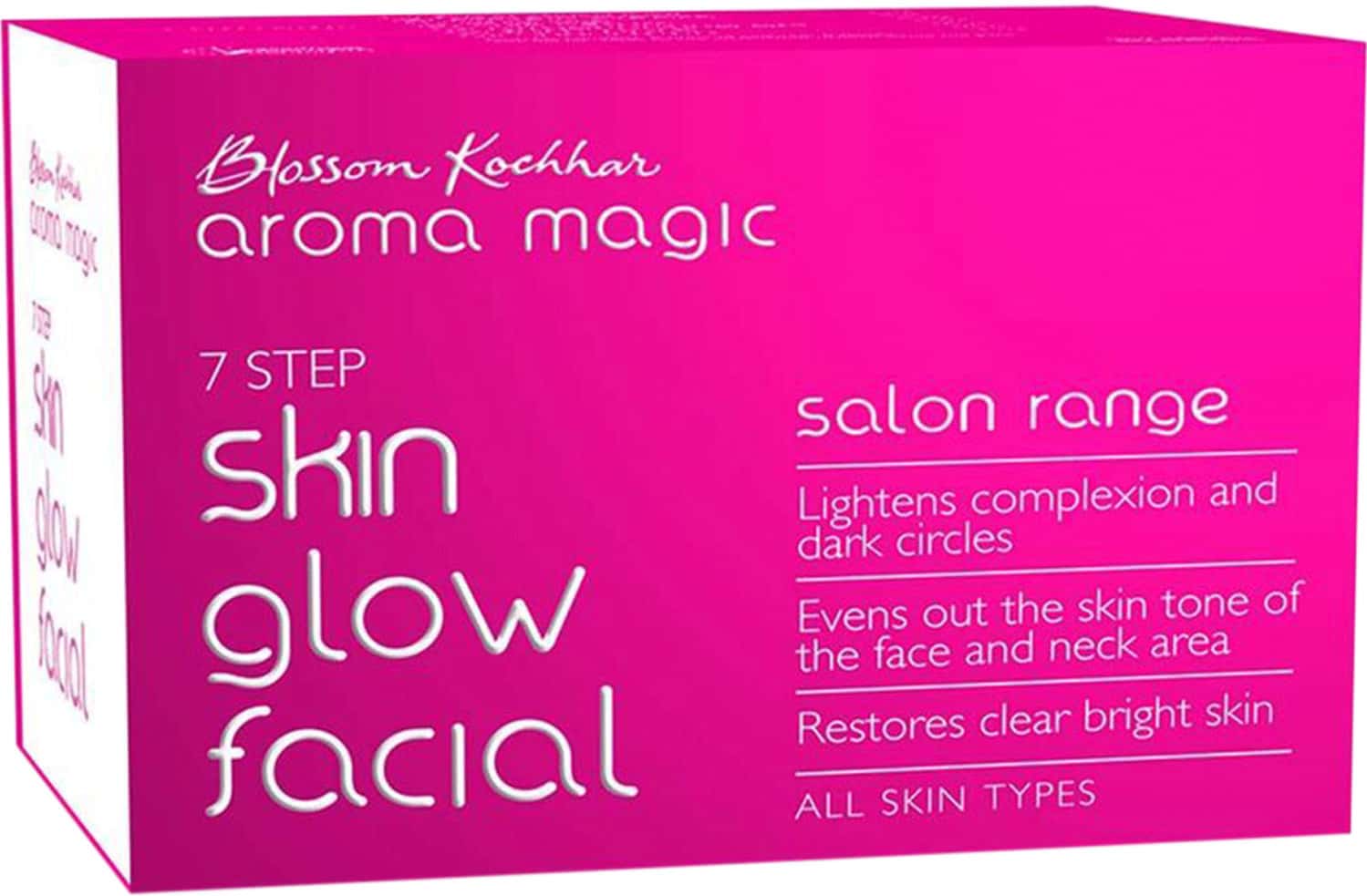 Aroma Magic 7 Step Skin Glow Facial Kit Salon Range (All Skin Types) - 13ml+25gm