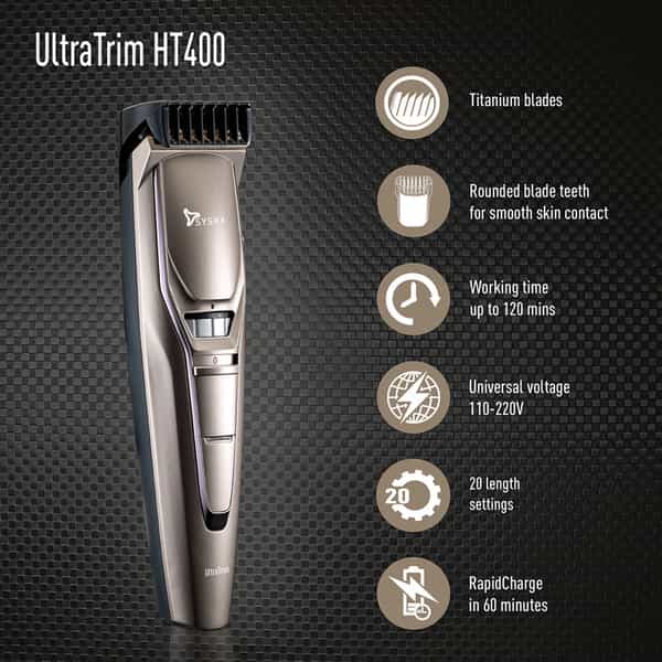 Syska Ht400 Runtime: 120 Min Trimmer For Men (Black Gold)