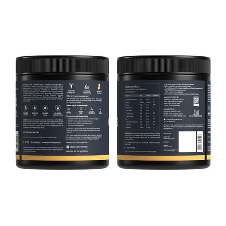 Nutrabay Gold Micronised Creatine Monohydrate Powder | Nabl Lab Tested | 3g/Serving - 120g (Orange)