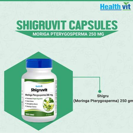Healthvit Shigruvit Moringa Pterygrosperma - 250 Mg 60 Capsules