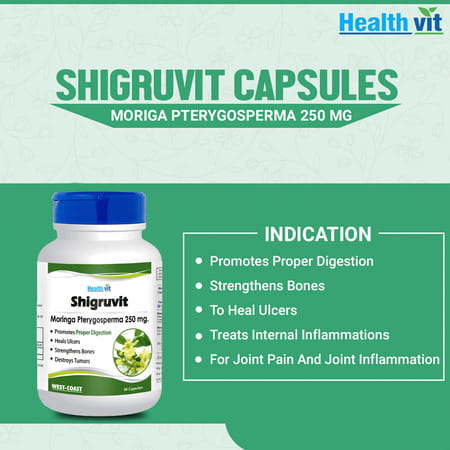 Healthvit Shigruvit Moringa Pterygrosperma - 250 Mg 60 Capsules