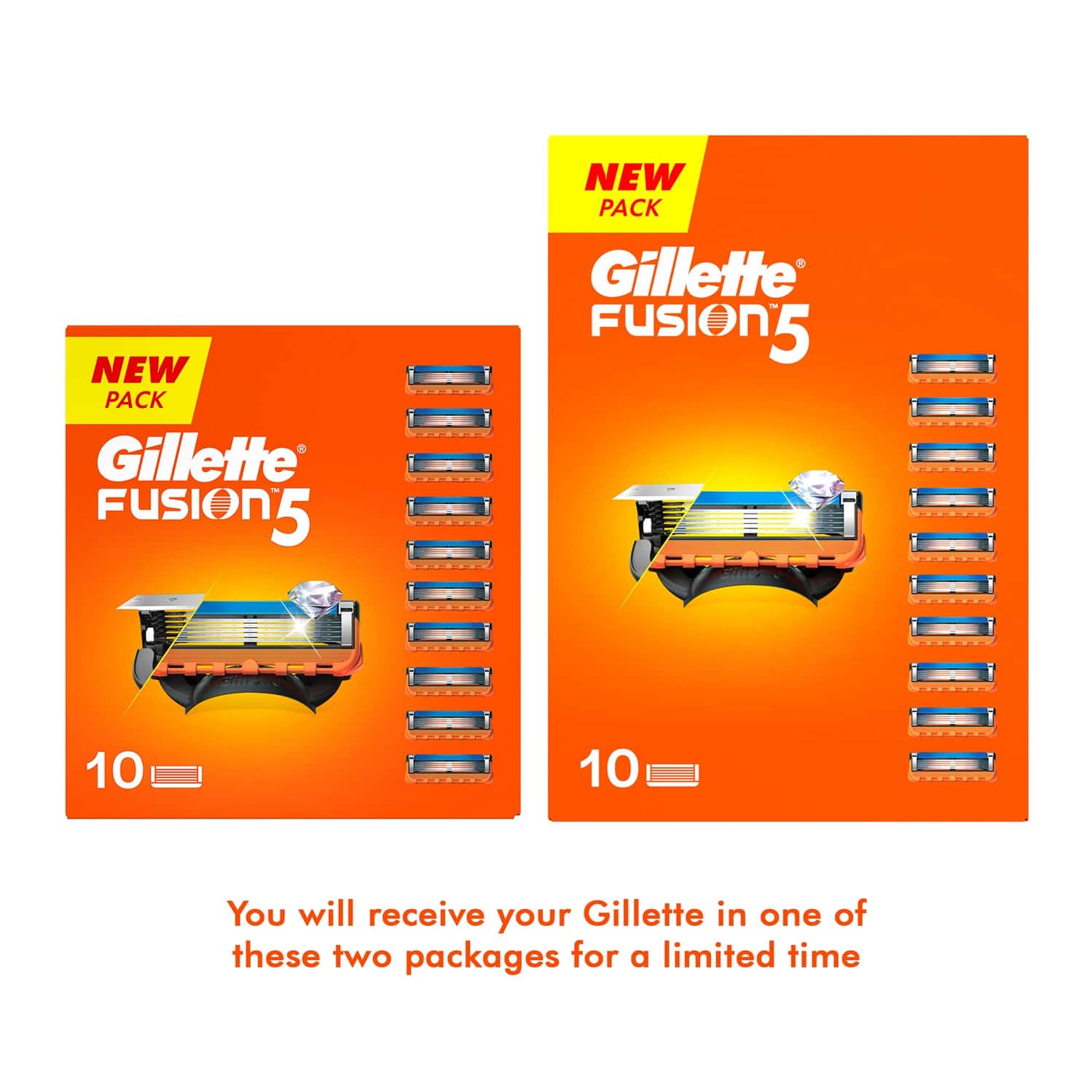 GILLETTE FUSION 5 SHAVING BLADES PACK OF 10
