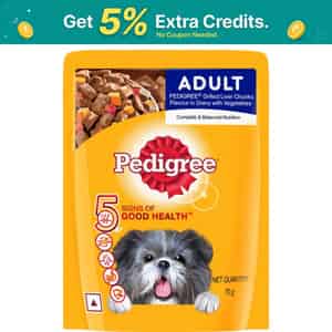 Pedigree Adult Wet Dog Food | Chicken | Liver & Vegetables Chunks In Gravy | 70 G | (pack Of 30)