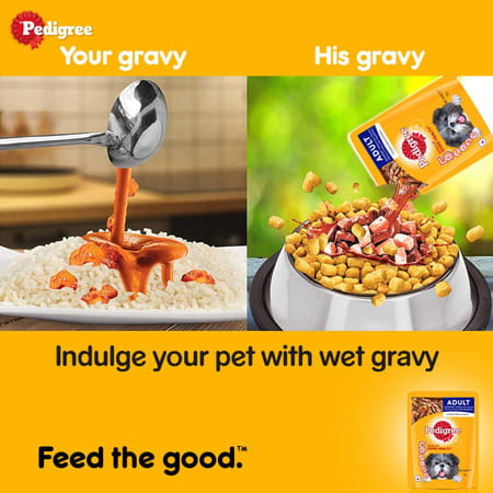 Pedigree Adult Wet Dog Food | Chicken | Liver & Vegetables Chunks In Gravy | 70 G | (Pack Of 30)