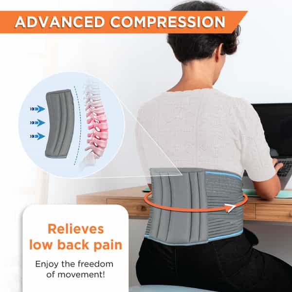 Vissco Lumbocare (Lumbo Sacral Belt) |Provides Support To The Lower Back - Xl (Grey)