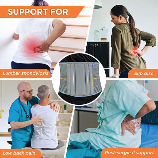 Vissco Lumbocare (Lumbo Sacral Belt) |Provides Support To The Lower Back - Xl (Grey)