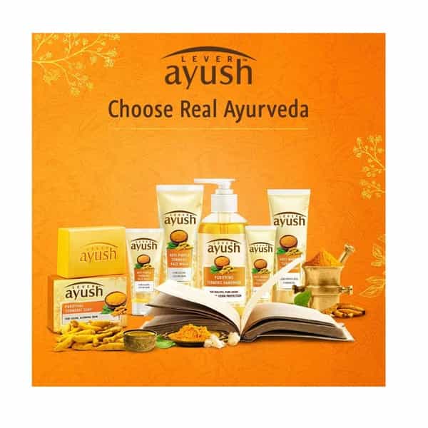 Lever Ayush Purifying Turmeric Soap 4X100 Gm