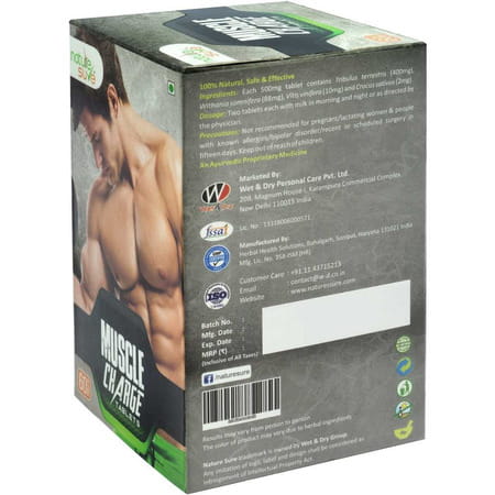 Nature Sure Muscle Charge Tablets For Men - 2 Packs (2x60 Tablets)