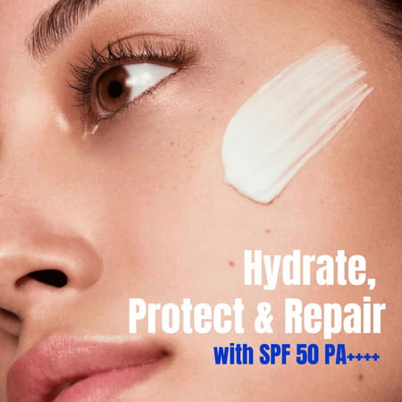 Blue Heaven 1% Hyaluronic Gel Sunscreen Spf50 Pa++++ | Sun Protection +Hydration With Vitamin E |50g