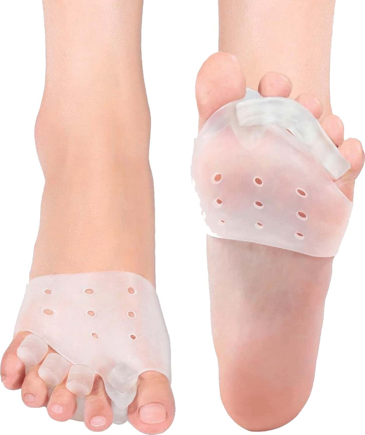 Skudgear 2-In-1 Pack Of One Pair Bunion Corrector Toe Separator + One Pair Of Toes Aligner Foot Pad
