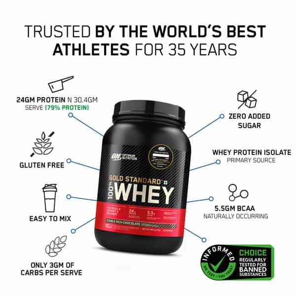 Optimum Nutrition (On) Gold Standard 100% Whey Protein Extreme Milk Chocolate Flavour 907Gm Powder