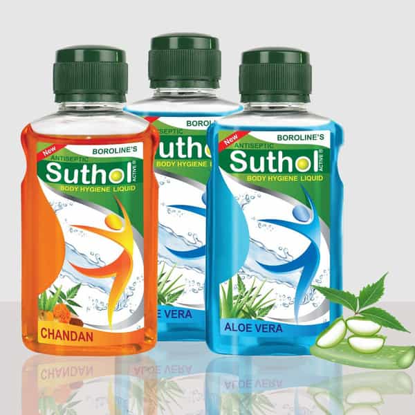 Boroline Suthol Aloe Vera Antiseptic Liquid Drop 2X200ml & Chandan Liquid Drop 200Ml