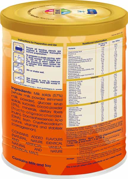 Enfagrow A+ Nutritional Milk Powder For Children (3+ Years) Chocolate 400G - Pack Of 2