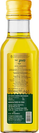 Jivo Pure Olive Oil Chemical Free Used For Cooking And Skin Treatment-100ml